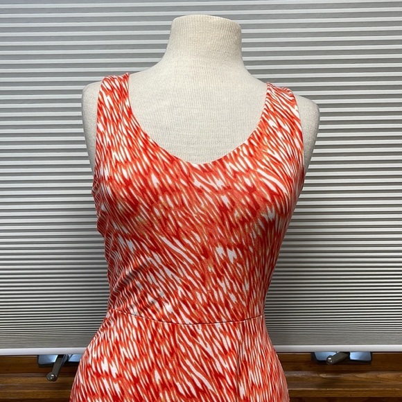 Athleta Orange and White Reef Print Tank Dress Size XS - Picture 4 of 10